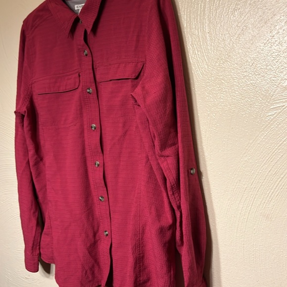 Bundle 2 REI Exofficio Long Sleeve Vented Button Up Shirt Outdoor Travel Sz L - Picture 5 of 12